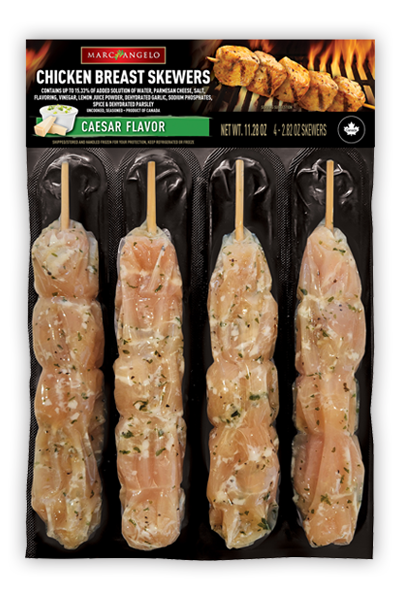 Marcangelo Foods Caesar Flavor Chicken Skewers Marcangelo Foods Caesar Flavor Chicken Skewers