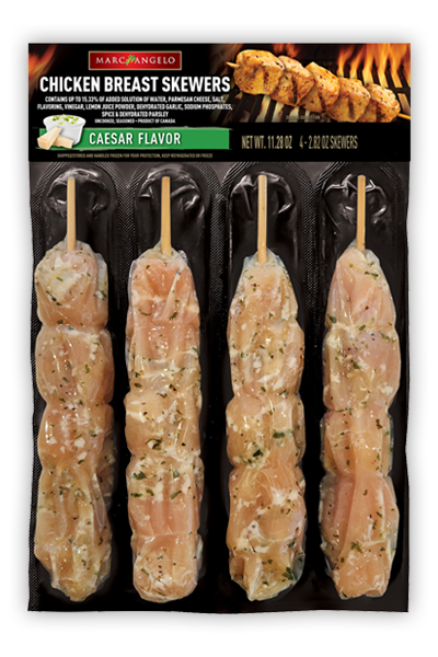 Marcangelo Foods Caesar Flavor Chicken Skewers Marcangelo Foods Caesar Flavor Chicken Skewers