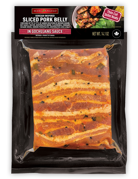 Marcangelo Foods Sliced Pork Belly in Gochujang Sauce