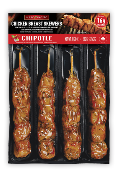Marcangelo chipotle chicken breast skewers