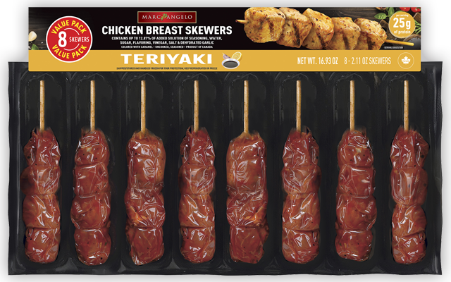 Marcangelo Foods Teriyaki Chicken Skewers