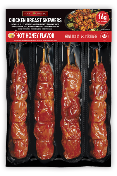 Marcangelo Chicken Breast Skewers Hot Honey Flavor