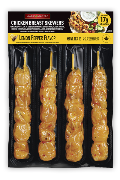 Marcangelo Chicken Breast Skewers Lemon Pepper Flavor