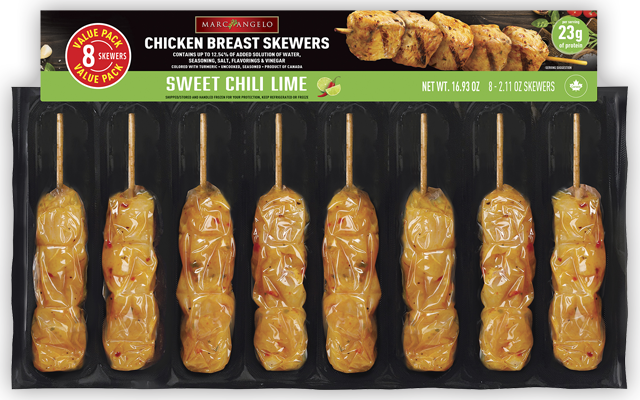 Marcangelo Foods Sweet Chili Lime Chicken Skewers