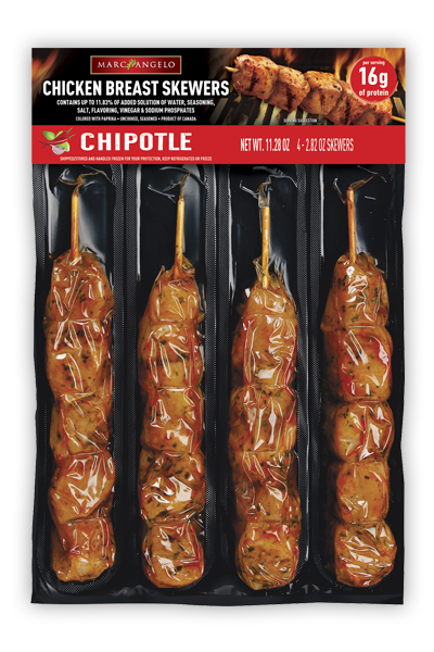Marcangelo chipotle chicken breast skewers