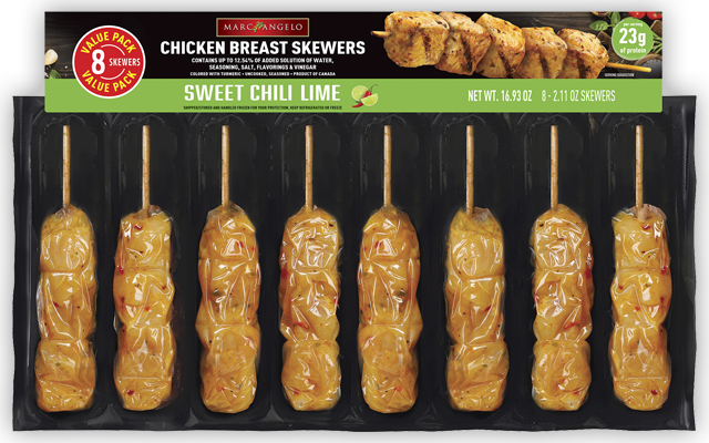 Marcangelo Foods Sweet Chili Lime Chicken Skewers
