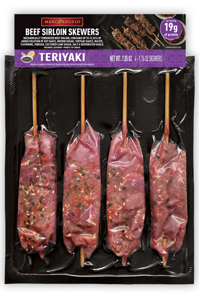 Marcangelo teriyaki beef sirloin skewers