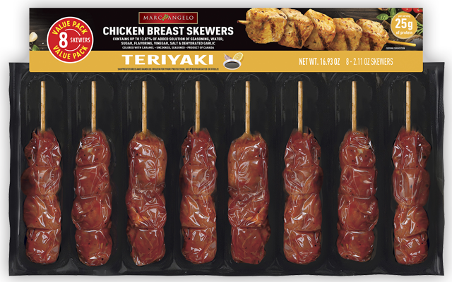 Marcangelo Foods Teriyaki Chicken Skewers