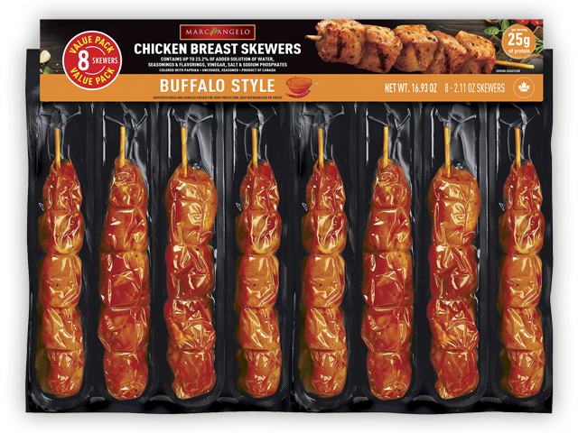 Marcangelo Foods Buffalo Style Chicken Skewers